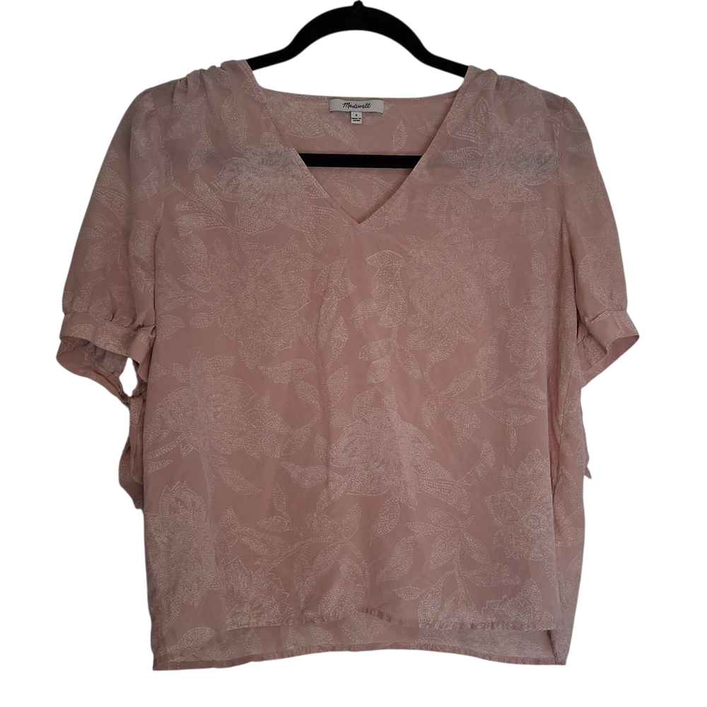 Madewell Light Pink Floral Blouse